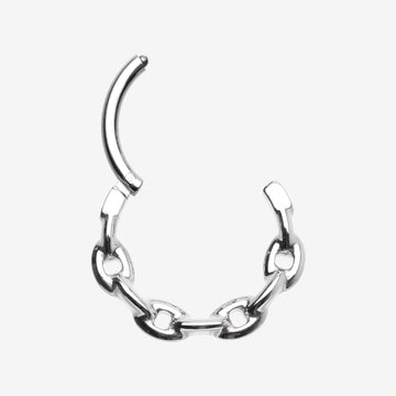 Detail View 1 of Chain Link V2 Clicker Hoop Ring